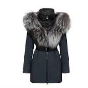 Postcard Moire Fur & Down Carcoat Jacket